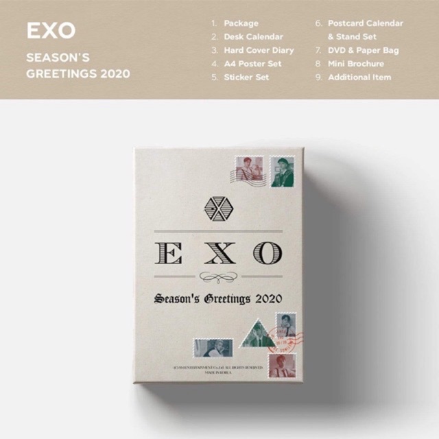 SHARING SEASON GREETING SG 2020 EXO MEMBER SET