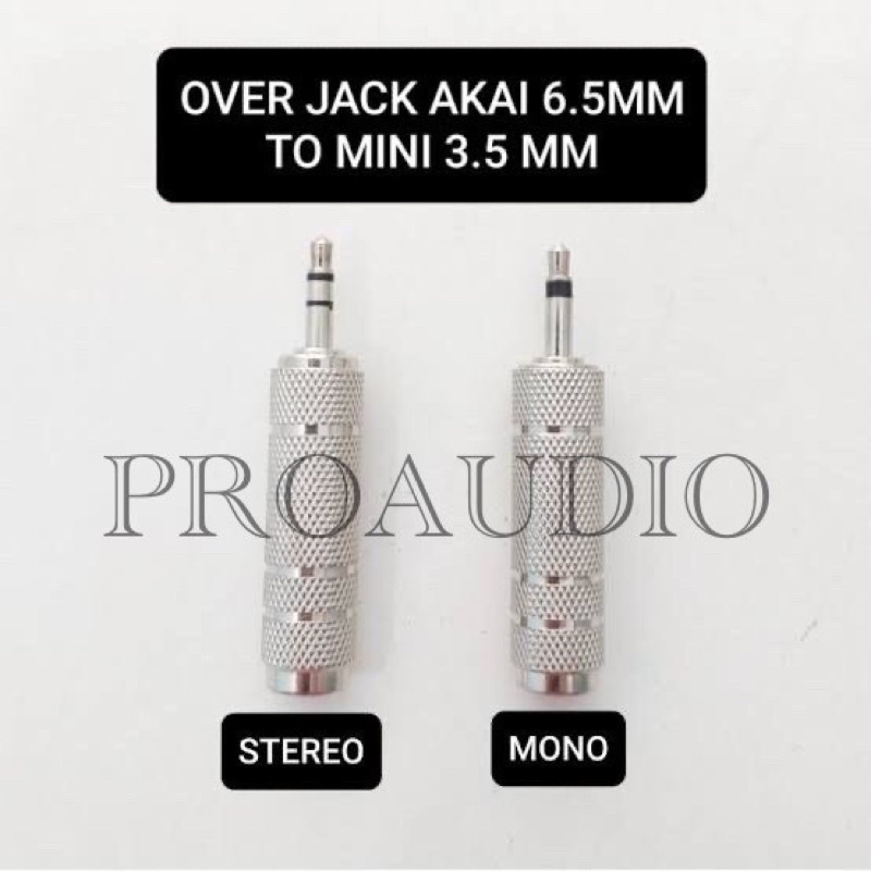 connector cover akai to jack mini stereo besi (sambungan PVC)