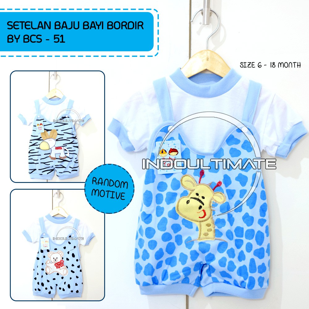 BABY TOM Setelan Baju 3bln-2th Bayi laki laki Perempuan BCS-51 baju stelan pakaian kaos bayi newborn