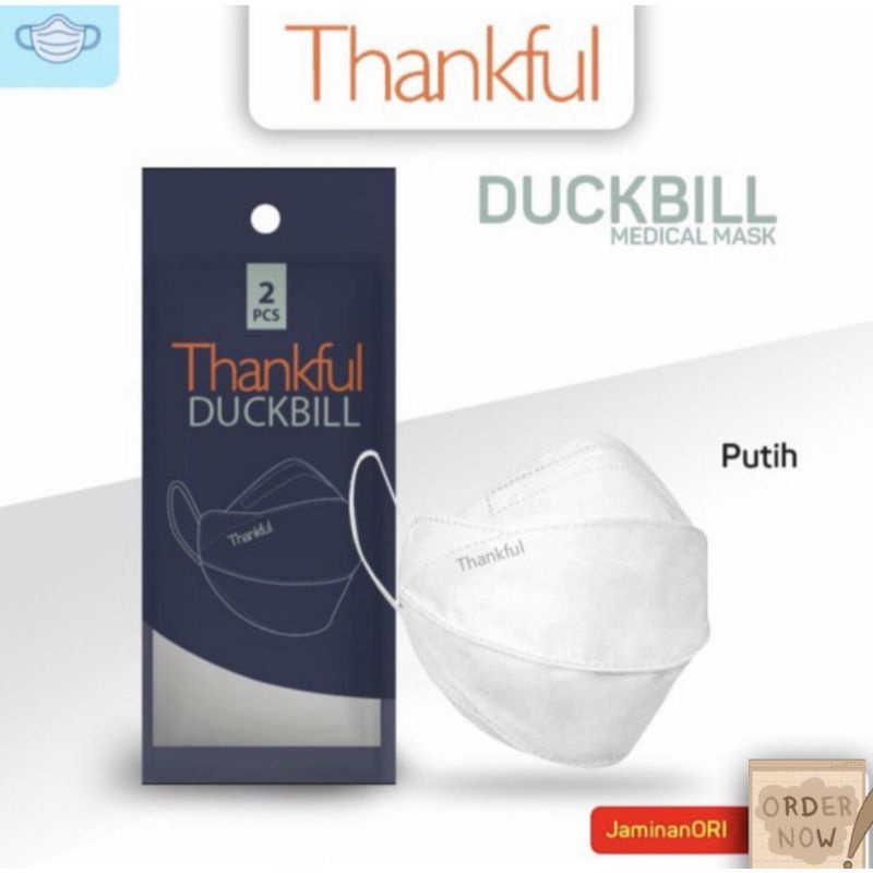 Thankful Duckbill Earloop 4 ply sachet isi 2 pcs