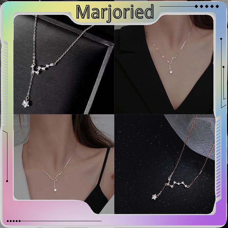 Big Dipper Wanita Trendy Temperamen Cahaya Mewah Desain Niche Rumbai Kalung Indah Sederhana-MJD