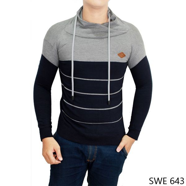 Sweater Untuk Pria Rajut Kombinasi Warna – SWE 643