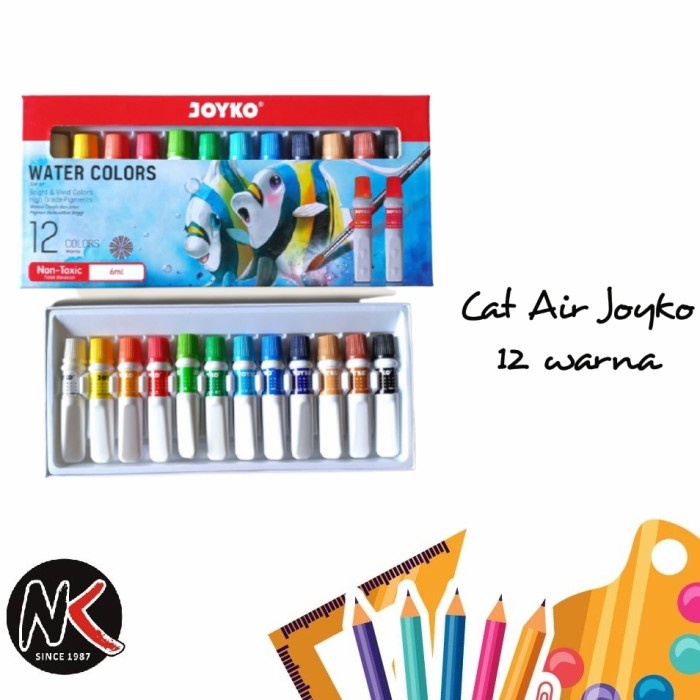 

Lucu Cat Air Joyko Wac-6Ml-12 12 Warna Non Toxic Promo
