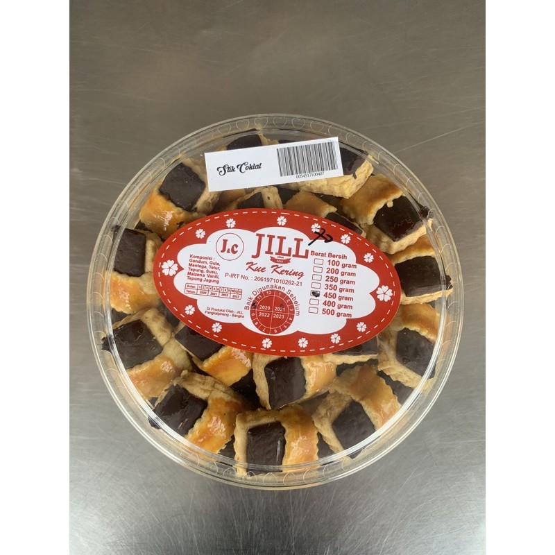 

Kue Kering Stik Coklat Cap Jill 450gr