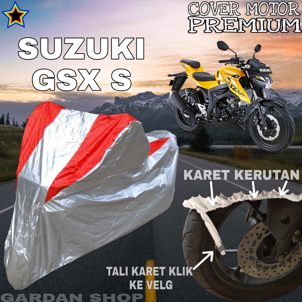 Sarung Motor SUZUKI GSX S Silver MERAH Body Cover Penutup Motor Suzuki Gsx S PREMIUM