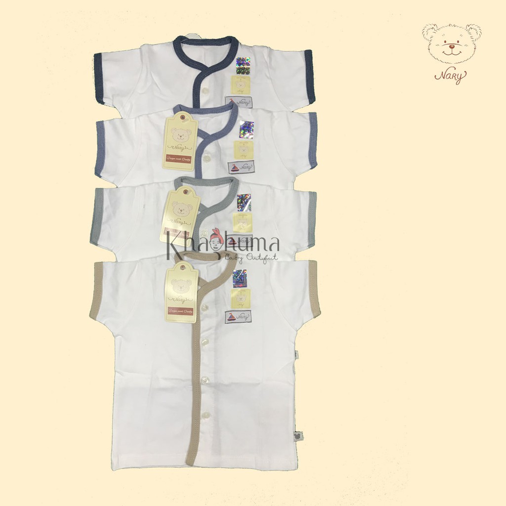 NARY Baju Kancing Putih Pendek Nary