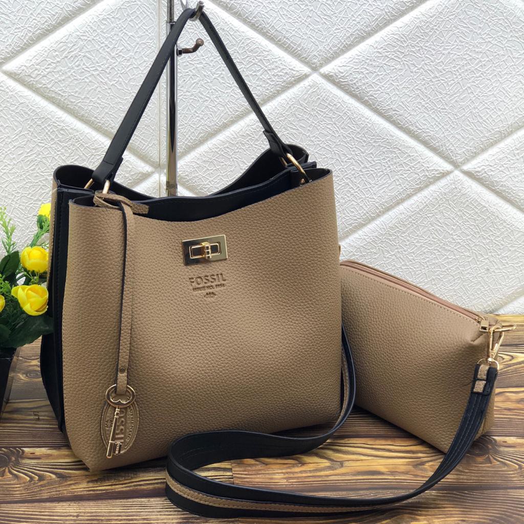 TAS WANITA TOTE BAG TOGO FREE POUCH UKURAN 26X25 CM HARGA 150 RB