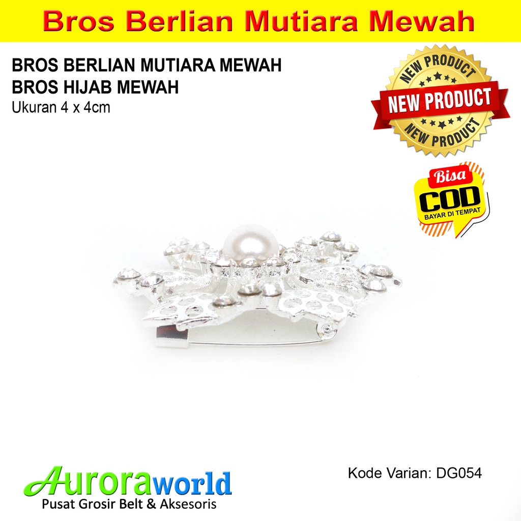 Auroraworld Bros Cantik Bros Mutiara Mewah Pearl Brooch