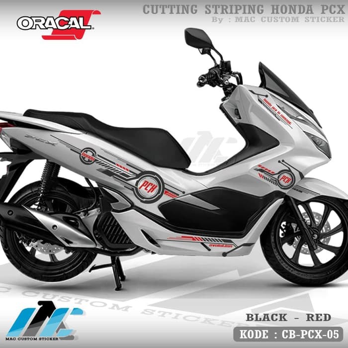 CUTTING STICKER PCX - STRIPING CUTTING PCX PUTIH - type 05