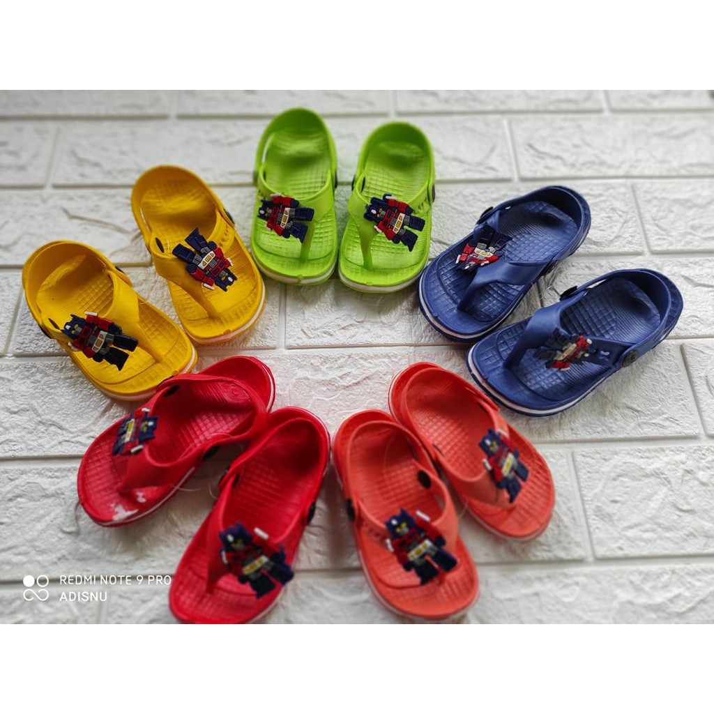 Dulux Sandal Jepit Anak Karet Motif Robot Size 20 sd 25