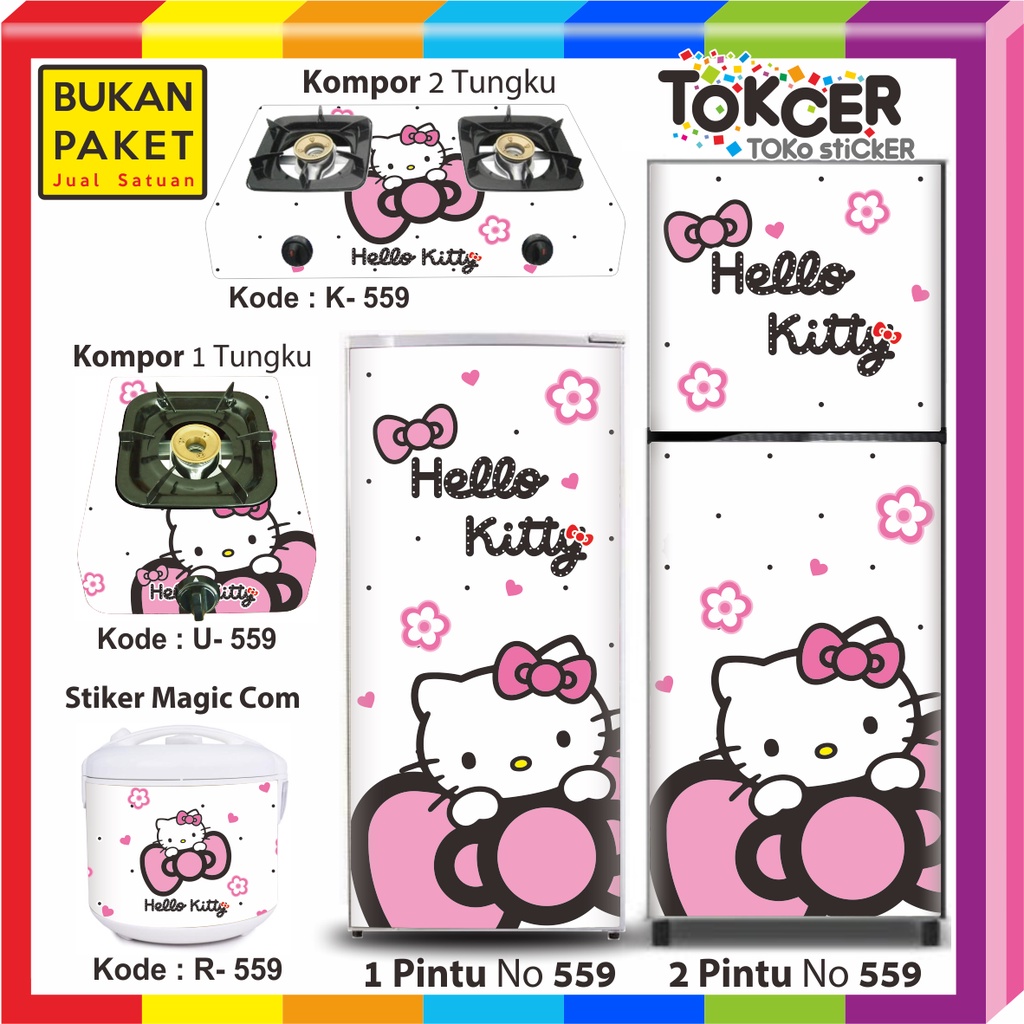 Stiker Kulkas/stiker Kompor/stiker Magicom HELLO KITTY