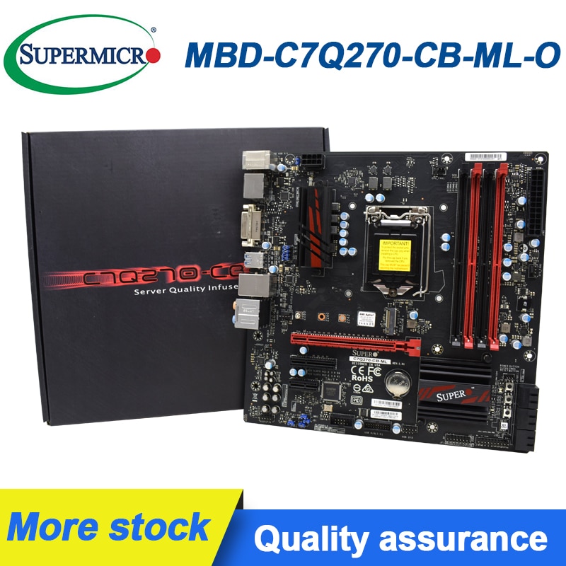 Supermicro C7Q270-CB-ML Motherboard Micro-ATX LGA 1151 Intel Q270 DDR4 64GB RAM