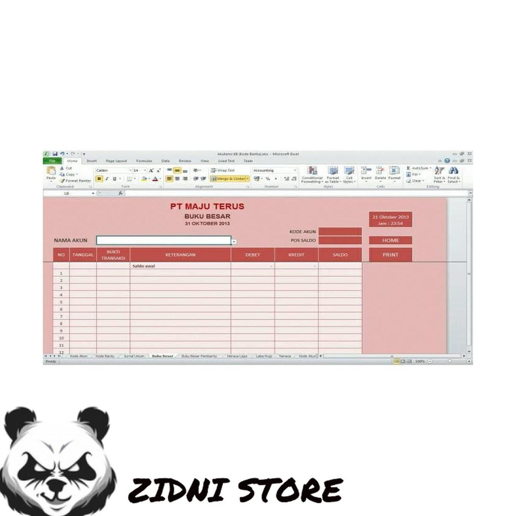SOFTWARE APLIKASI SWA420 AKUNTANSI EXCEL