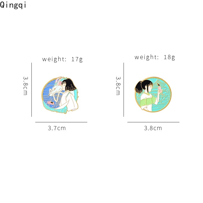 Bros Pin Enamel Desain Kartun Anime Spirited Away Naga Putih Untuk Koleksi