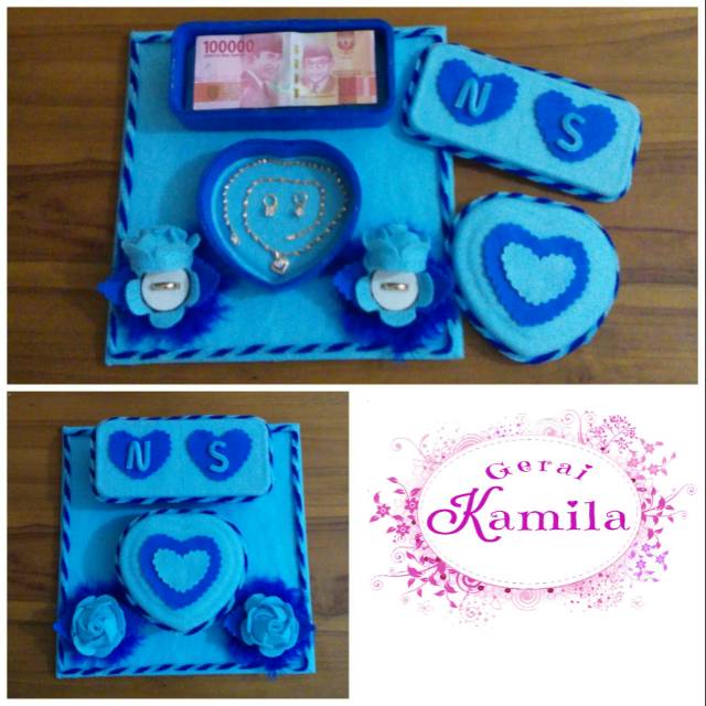 Tempat seserahan uang mahar dan kotak set perhiasan emas kawin (gerai kamila)