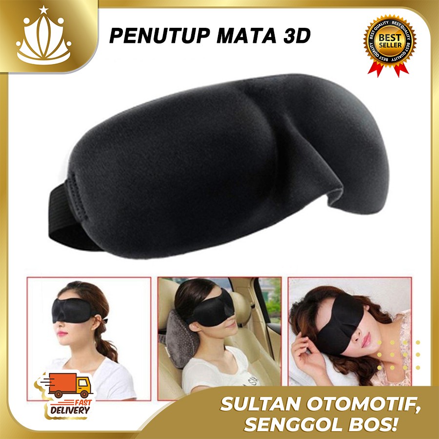 Penutup Mata Tidur 3D Sleep Eye Mask Travel Busa Tebal Empuk Nyaman