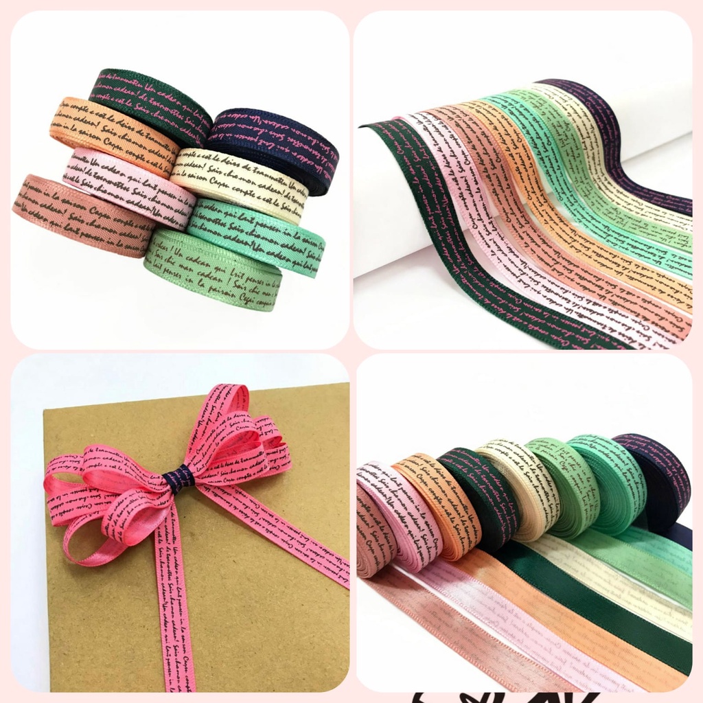 5 YARD - 1 CM PITA KADO | PITA HAMPERS | PITA  HIASAN | PITA JEPIT| PITA BAJU | PITA MURAH