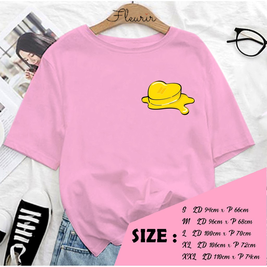 FLEURIR - KAOS  BUTTER LOGO KPOP KOREA OVERSIZE KATUN KAOS WANITA DEWASA TUMBLR TEE UNISEX JUMBO