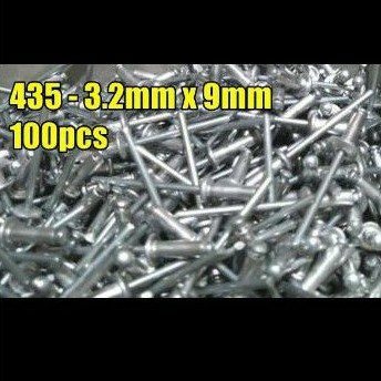 100pcs Paku Rivet 3.2mm x 9mm/ Paku Rifet no. 435/ Refill Mesin Rivet Manual/ Isi Mesin Paku Rivet