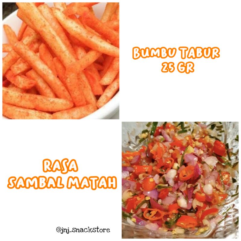 

BUMBU TABUR KENTANG GORENG / AYAM GORENG RASA SAMBAL MATAH 25gr