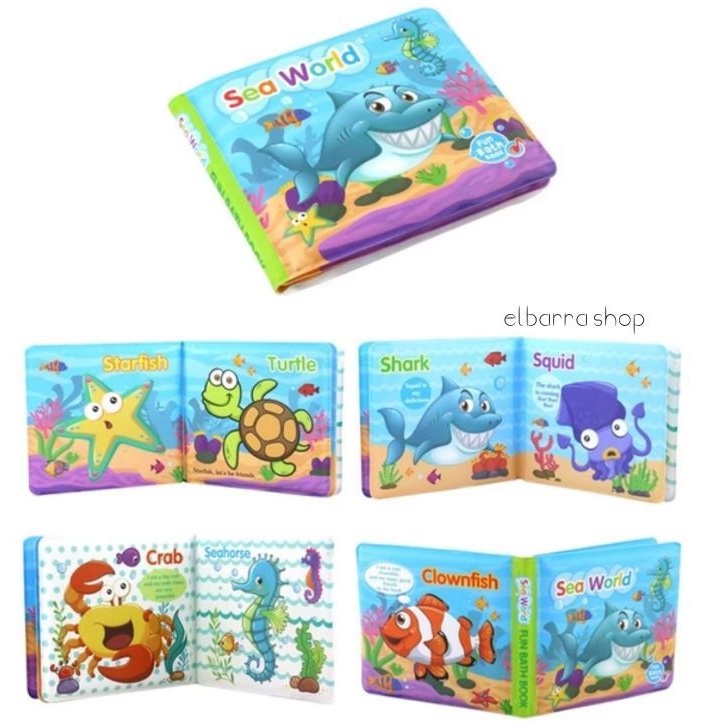 Mainan Edukasi Anak Buku Mandi Anti Air Soft Bath Book Floating Baby Toy Softbook Waterproof Buku Bantal Bahan EVA Kado Bayi