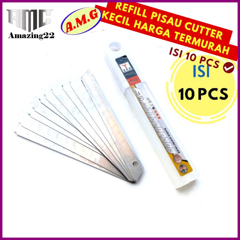 

REFILL ISI ULANG PISAU CUTTER KECIL ISI 10 PCS