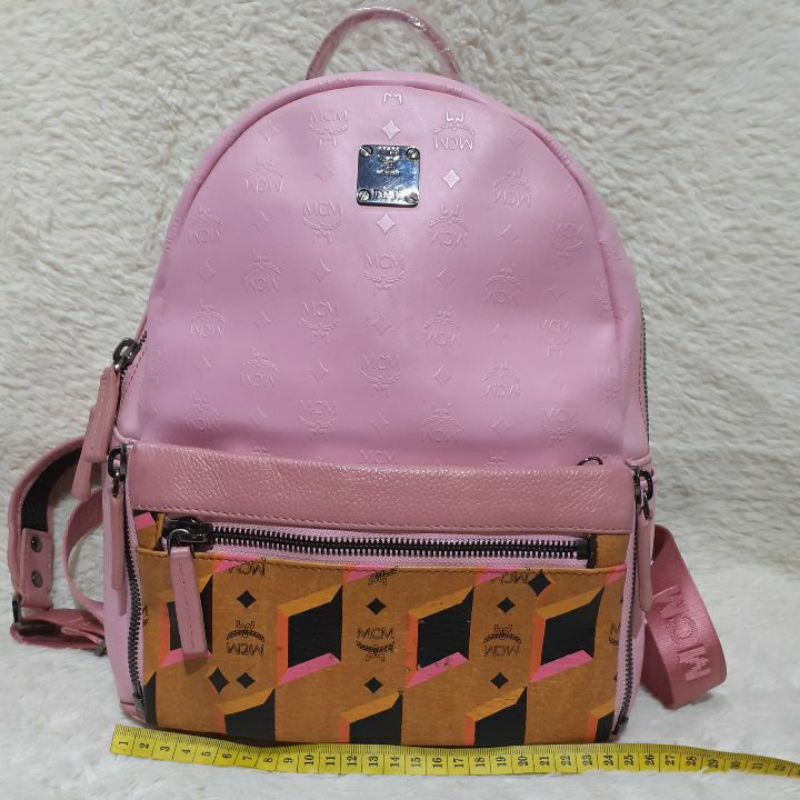 Tas Ransel Second / Preloved / MCM Backpack Mini Pink / Bekas.