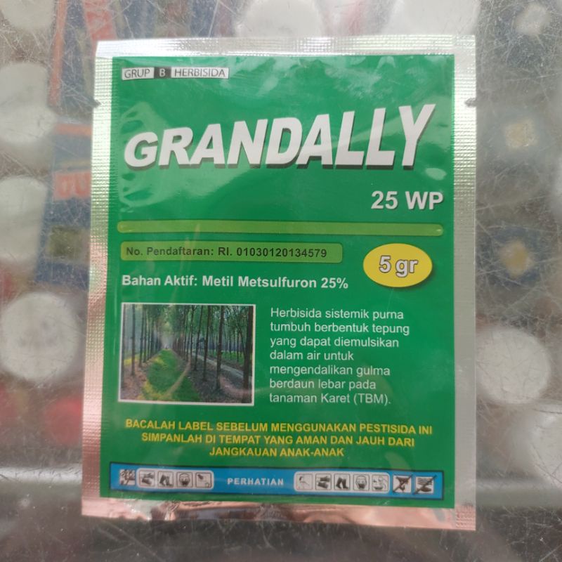 HERBISIDA GRANDALLY 25 WP 5 GRAM PEMBASMI BIJI RUMPUT