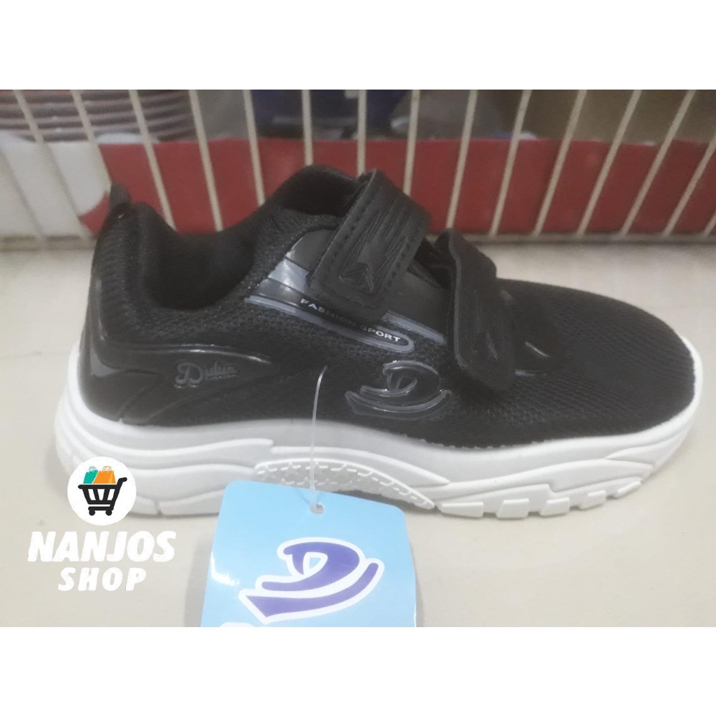 Sepatu Unisex Pria Wanita Kerja Kantor Casual Sekolah Sd-Sma Dulux 8026 D Hitam Putih