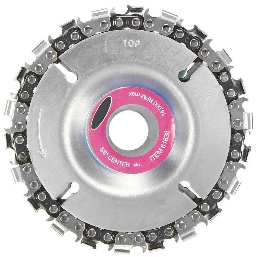 Kepala Gergaji Multifunction Woodworking Chain Plate Grinder Disc 4 inch 22 Tooth - F322 - Silver