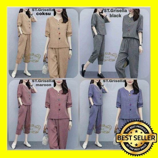 Davina Set / Setelan Wanita / Setelan Wanita Kekinian / Set / Setelan Wanita / Setelan Remaja / Sete