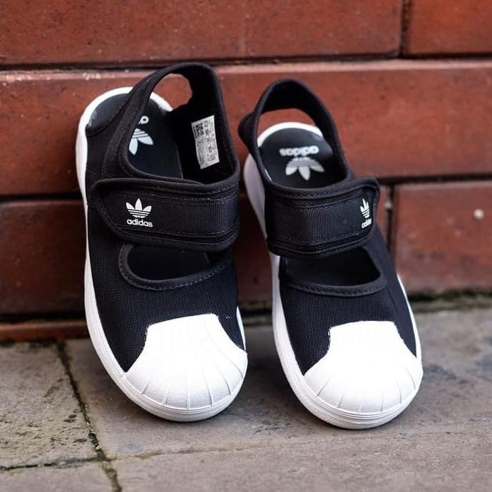 SEPATU SANDAL ANAK ORIGINAL ADIDAS SUPERSTAR 360 BLACK WHITE