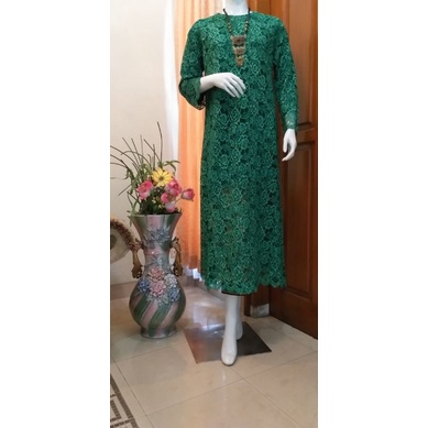 atasan brokat / gamis midi  brokat / semi gamis brokat / atasan kebaya tunik