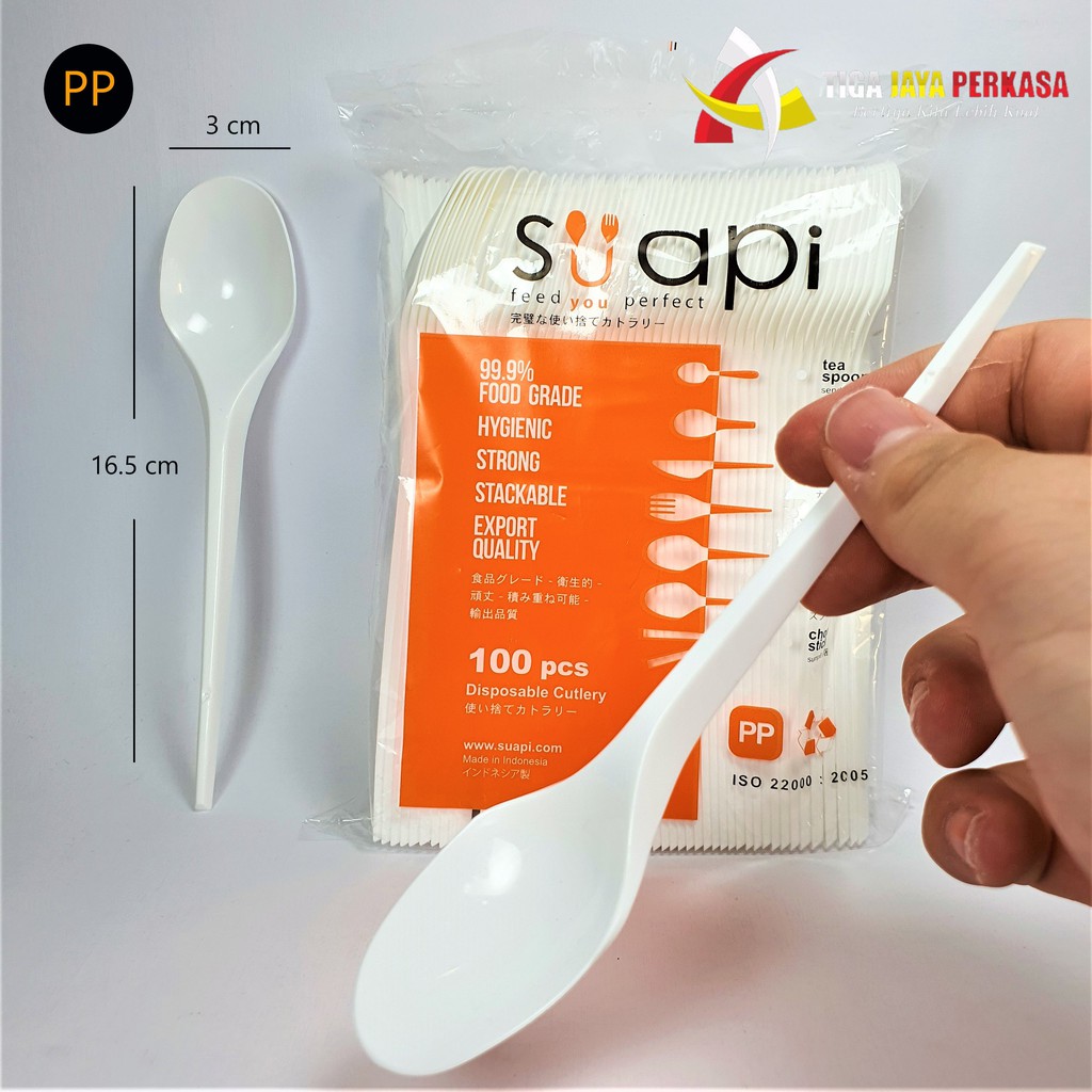 Sendok Suapi Putih / Sendok Makan Suapi / Sendok Plastik Suapi.100 Pcs