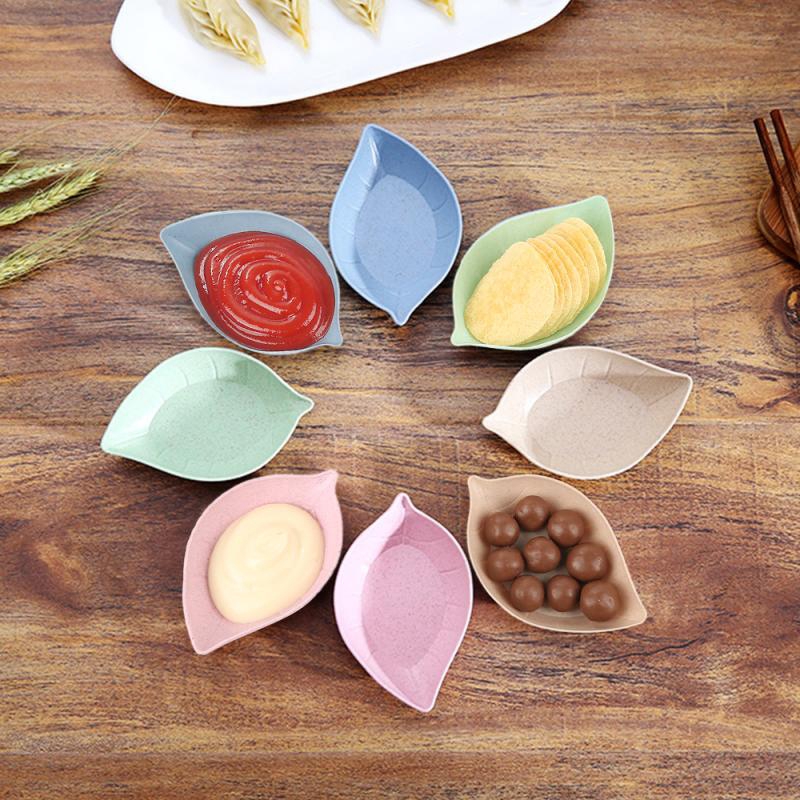 Kitchen Multipurpose Seasoning Bowl snack plate Sauce Dish Seasoned Mustard Wheatgrass Bowl Saucer Easy To Clean Kitchen Tools