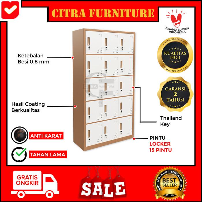 

Cabinet / Loker Besi 15 Pintu Kunci |Locker Karyawan|Arsip File Filling Kabinet