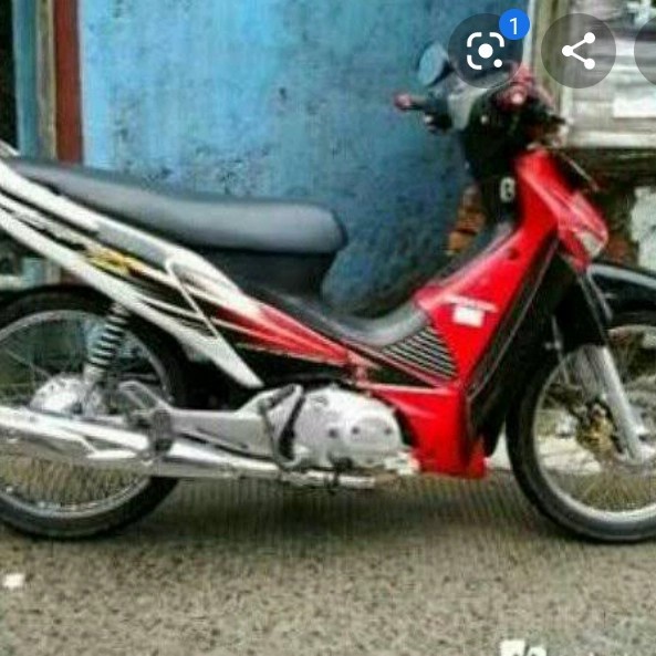 Body belakang plus sayap Supra X 125 lama merah putih