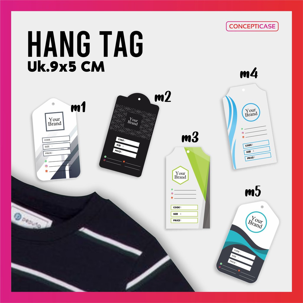 Hang Tag / Label Produk Tebal 1 Sisi (minimal order 100pcs)