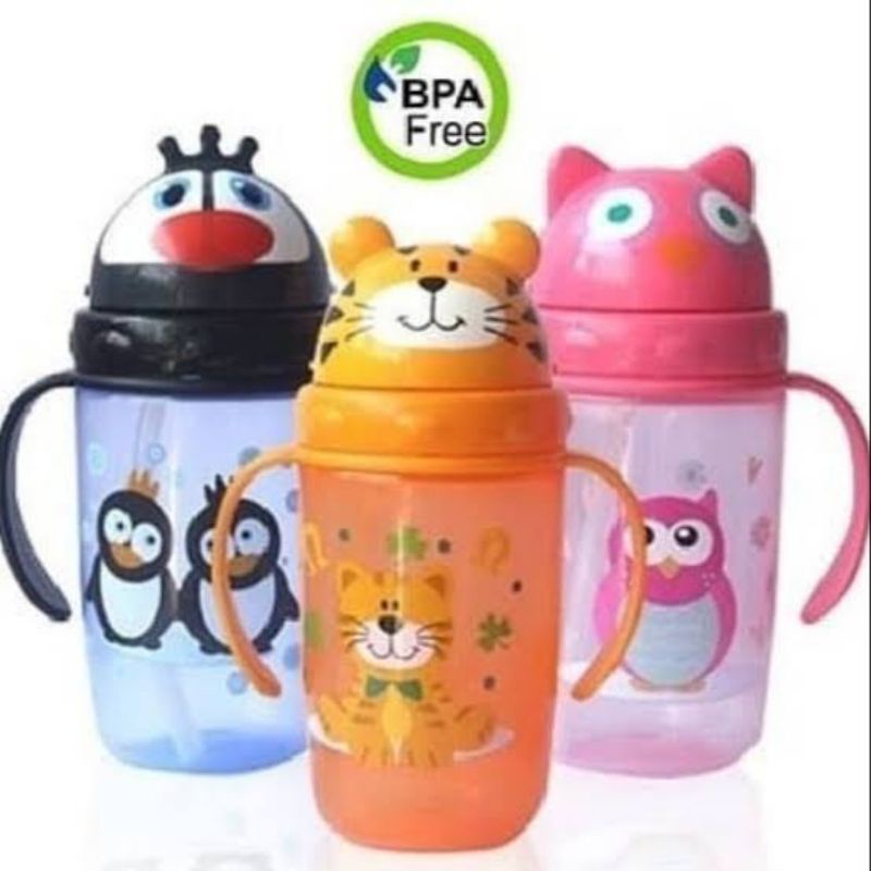 Dodo Baby Cup Animal Character With Handle 250ml DDC008 - Dodo Botol Minum Anak Bayi