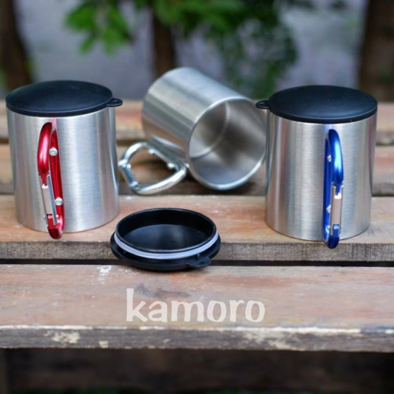 Gelas Carabiner | Mug Carabiner | Cangkir Carabiner | Gelas Stainless | Gelas Outdoor