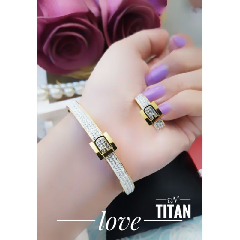 Titanium Gelang dan Cincin Rhr027