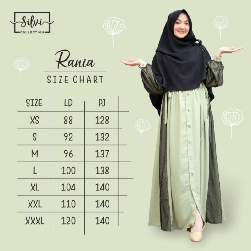 GAMIS RANIA DRESS ONLY &amp; 1 SET KHIMAR || SILVI COLLECTION