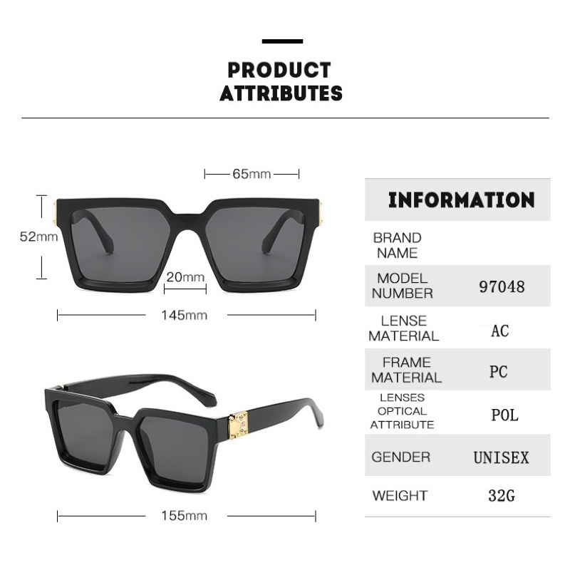 Kacamata【16】ins retro fashion men and women sunglasses