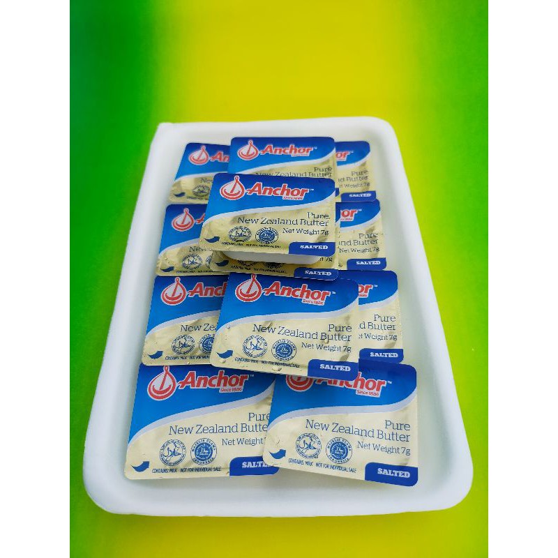 Jual butter salted anchor 7 g MPASI / butter portion / butter minidish 7 gr murah pusat harga grosir