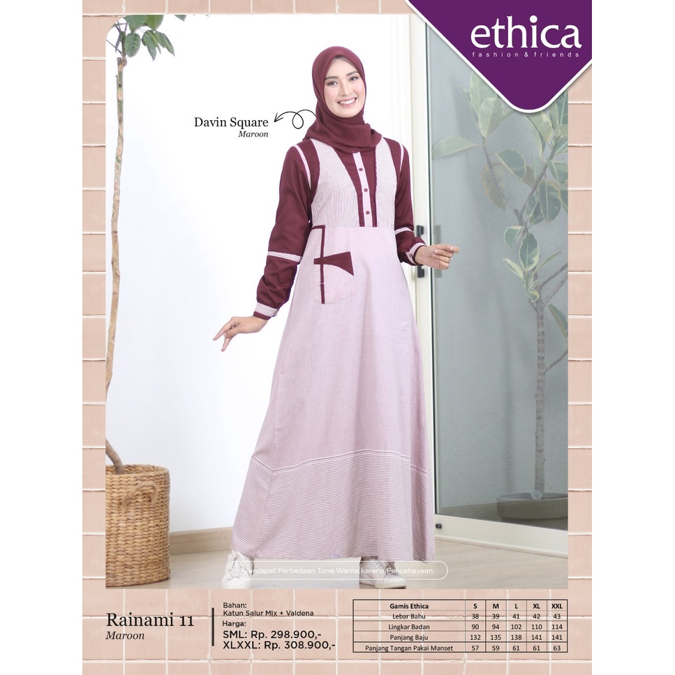 [DISKON 20%] GAMIS WANITA TERBARU ETHICA RAINAMI 11 ORI