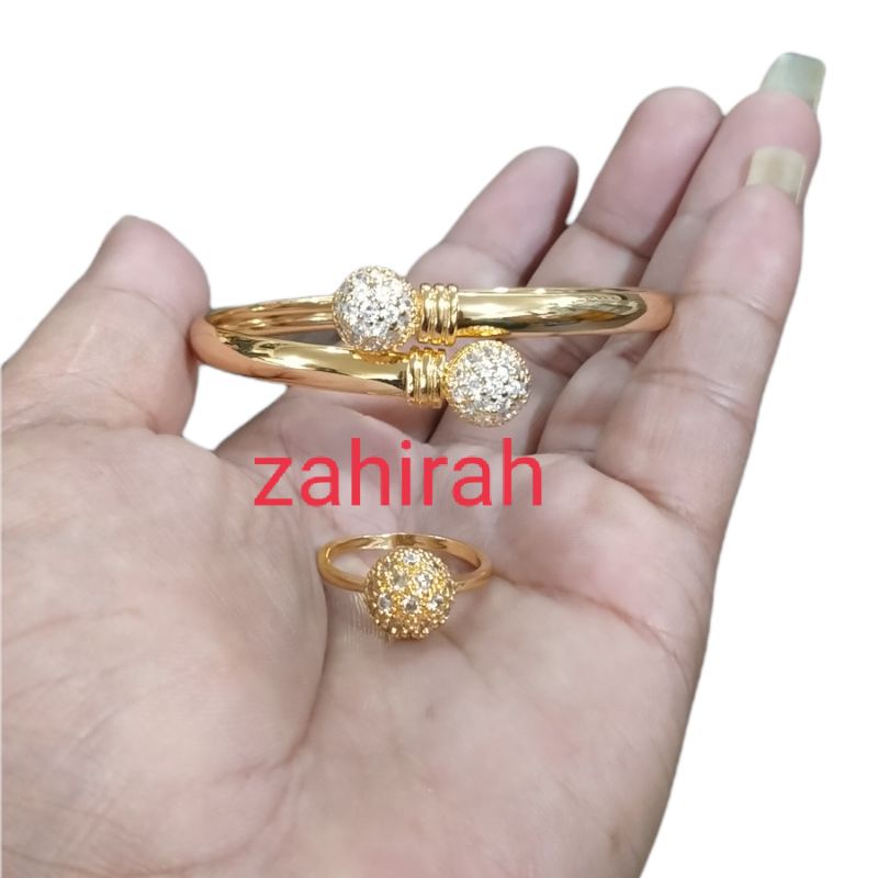 VIRAL gelang tangan wanita titanium free cincin titanium motif bola bola