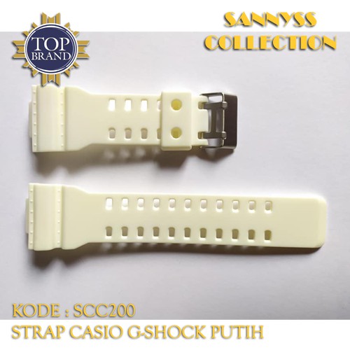 STRAP TALI JAM CASIO GSHOCK G-SHOCK 16 MM RUBBER PUTIH