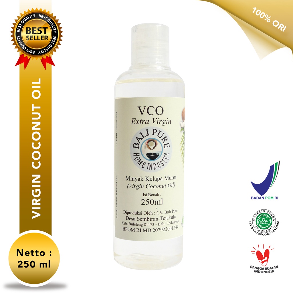 

VCO HERBAL EXTRA VIRGIN COCONUT OIL MINYAK KELAPA MURNI 250ML BALI PURE