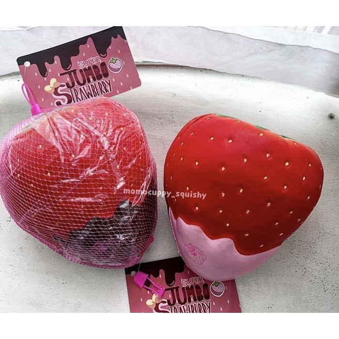 PROMO SQUISHY LICENSED jumbo XXL strawberry by punimaru (100% ORI)