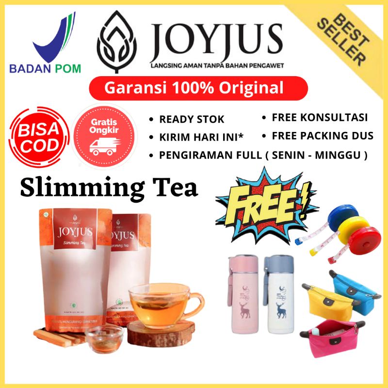 JOYJUS Joyjus Slim Tea Original 100% Isi 25 Membantu Mengurangi Lemak Tubuh BPOM
